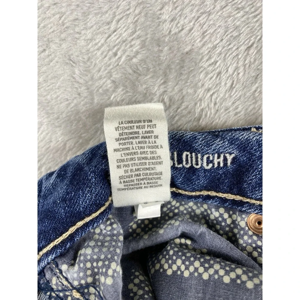 American Eagle Women's‎ Jeans Sz 2   Stretch Slouchy Med Wash Distressed